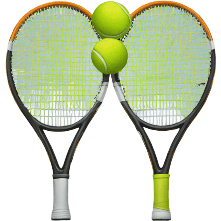 Two tennis racquets kissing emoji