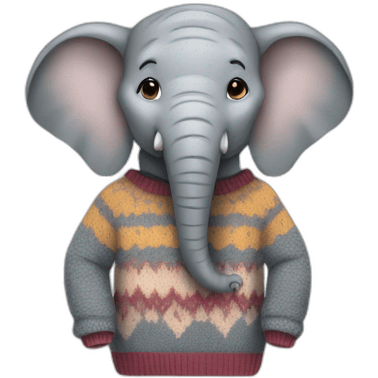 Elephant with sweater  emoji