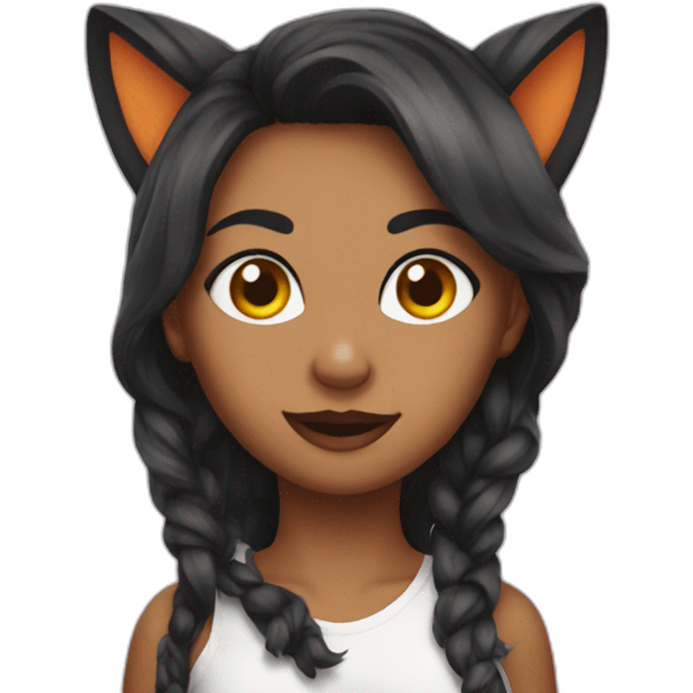 kat met Halloween costume emoji