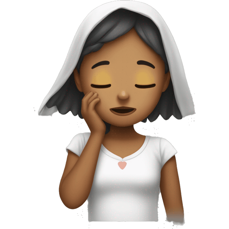 Una niña durmiendo  emoji