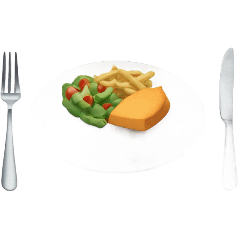 Plate and cutlery emoji