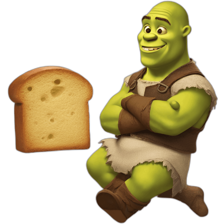 Shrek eat bread of chocolat emoji