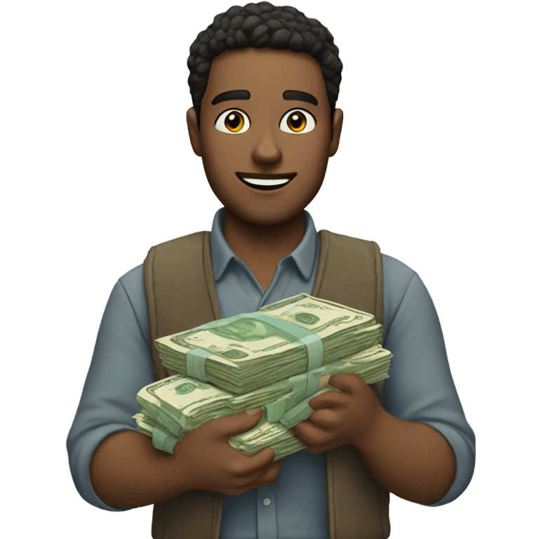 Marco with money bills emoji