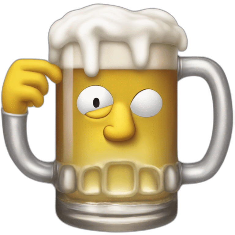 Homer simpson drink a beer emoji