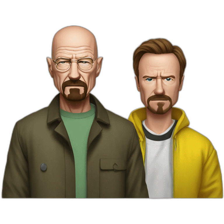 Walter White, standing next to Jesse Pinkman, but they do not look like the same person emoji