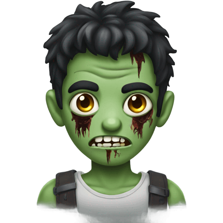 boy zombie with dark hair emoji