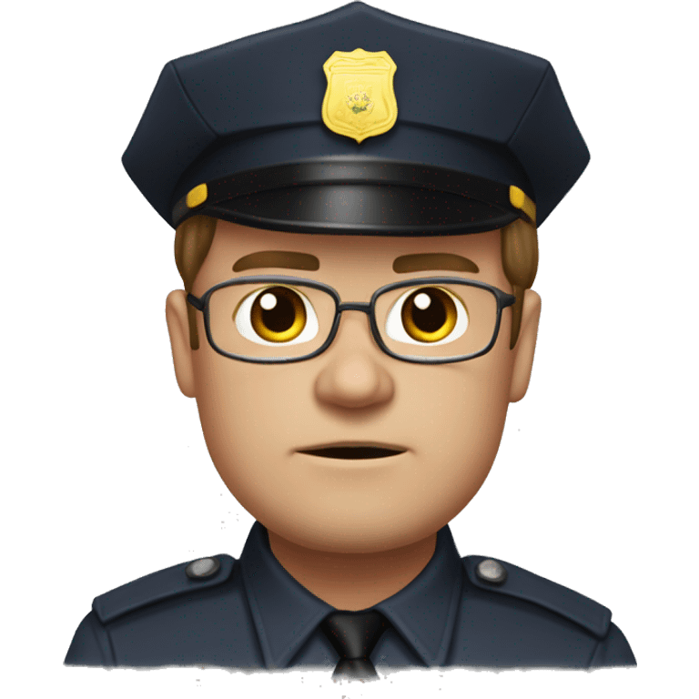 Dwight schrute as a cop no hat emoji