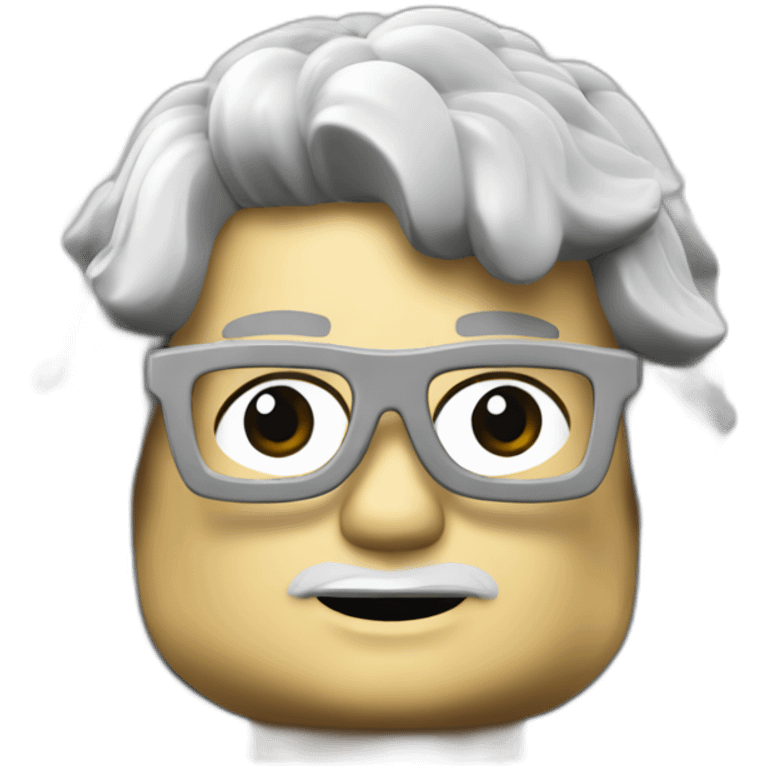 Walyer white play lego emoji