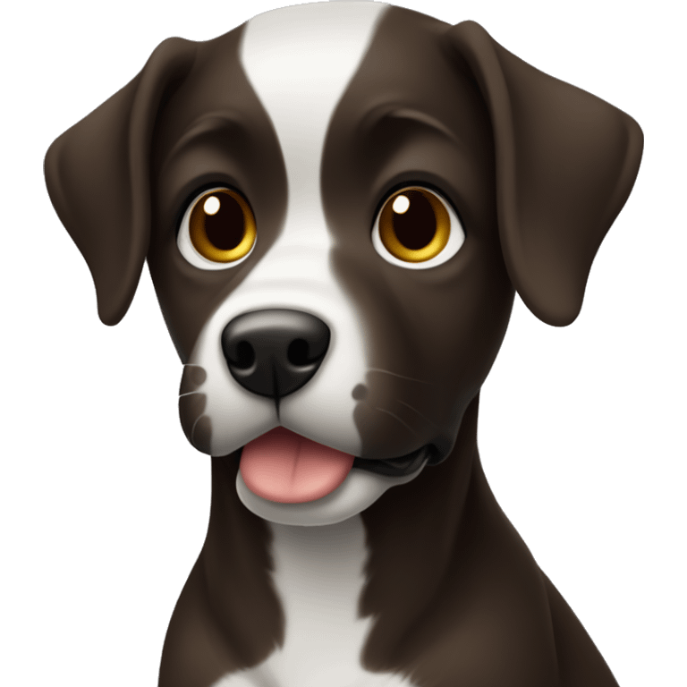 Cute Dansk-Svensk-Gardhund (dark brown-black with white) Emoji emoji