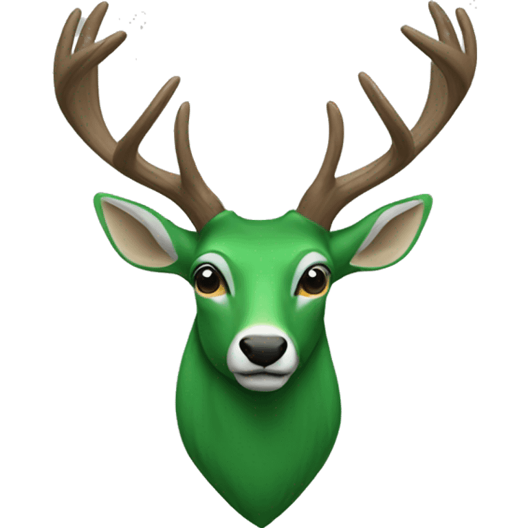 green buck head emoji