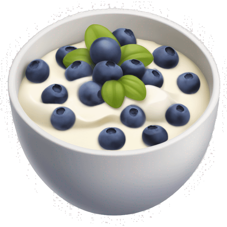 yoghurt bowl with grapes and blueberries emoji