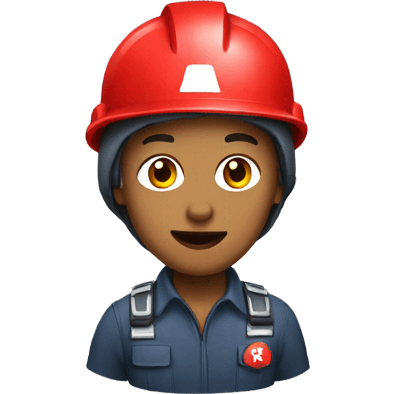 a rescuer in a red helmet emoji