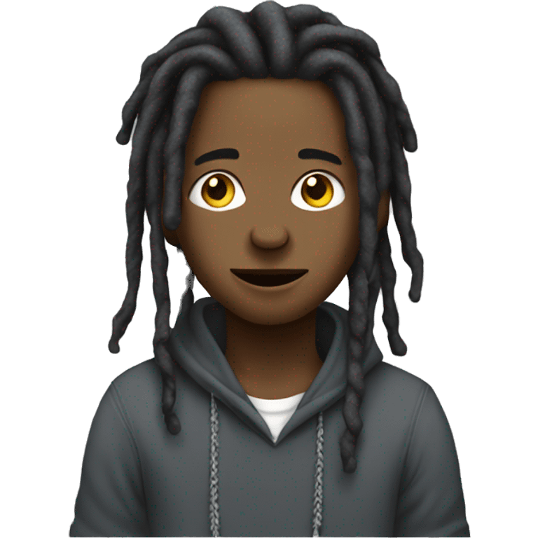 Boy with dreads rapping  emoji