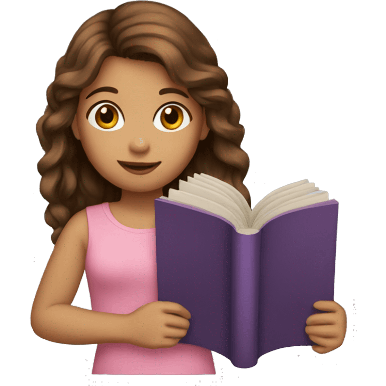 Brown hair’s Girl with books emoji