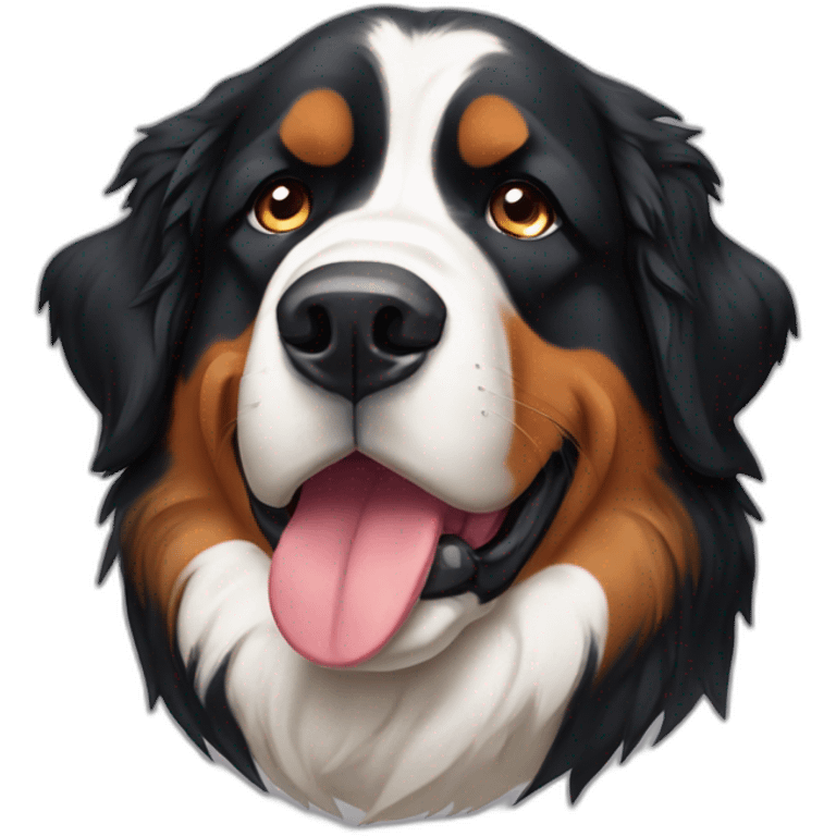 pouting bernese mountain dog emoji