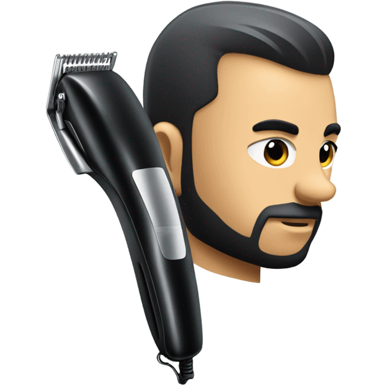 Black hair clipper emoji