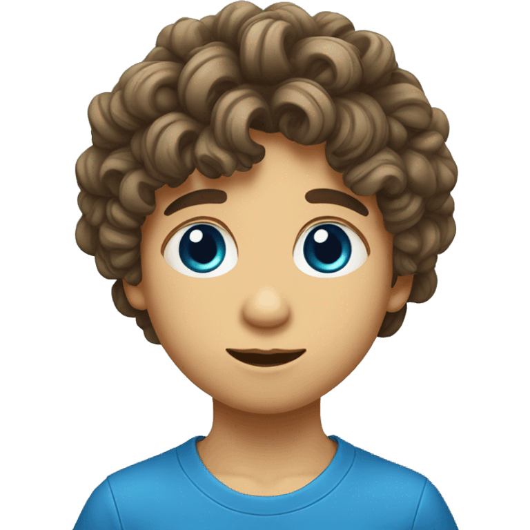 niño rubio con rizos con ojos azules  emoji