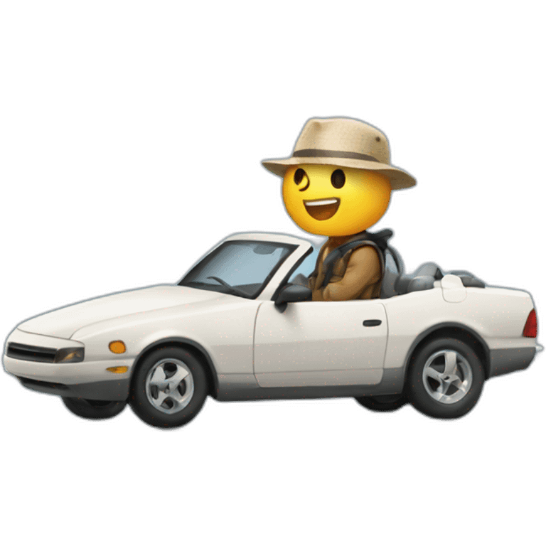 silvester stalone and car emoji