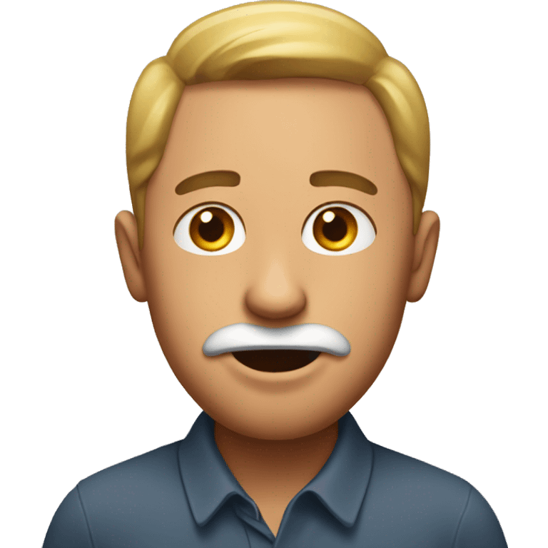 Man with an egg in his mouth emoji