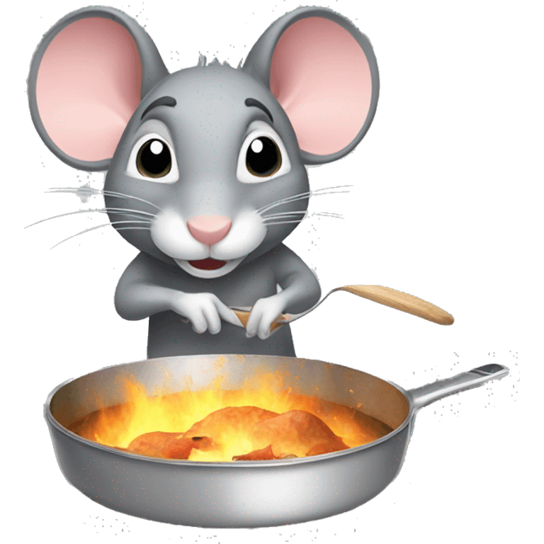 grey rat cooking emoji