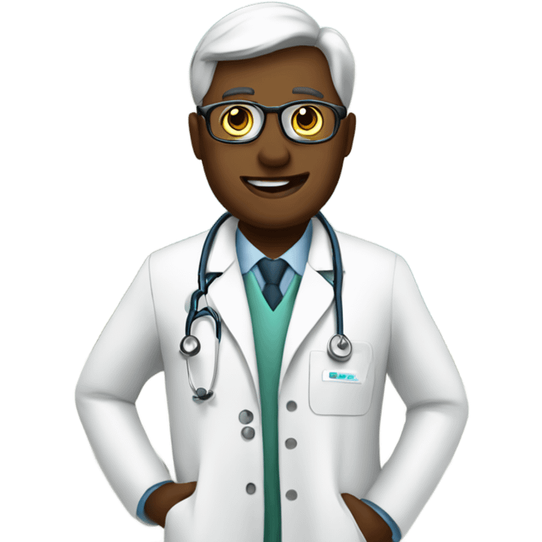 doctor in front of a clinic emoji