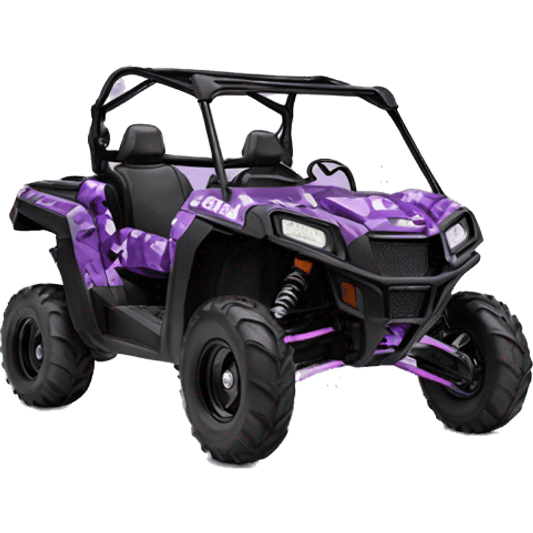 Polaris Purple camouflage buggy atv emoji