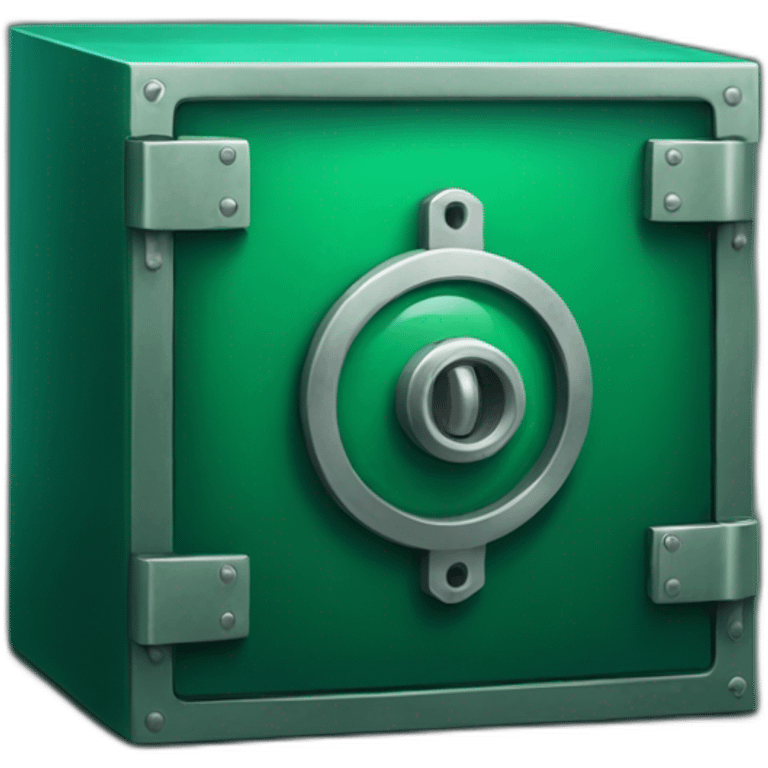 open safe, emerald emoji