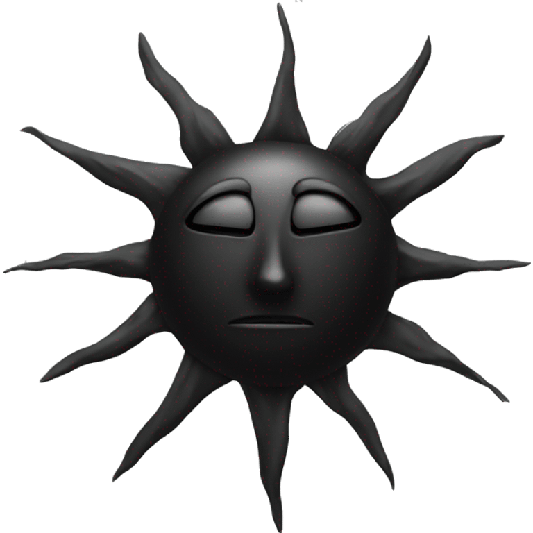 Black sun  emoji