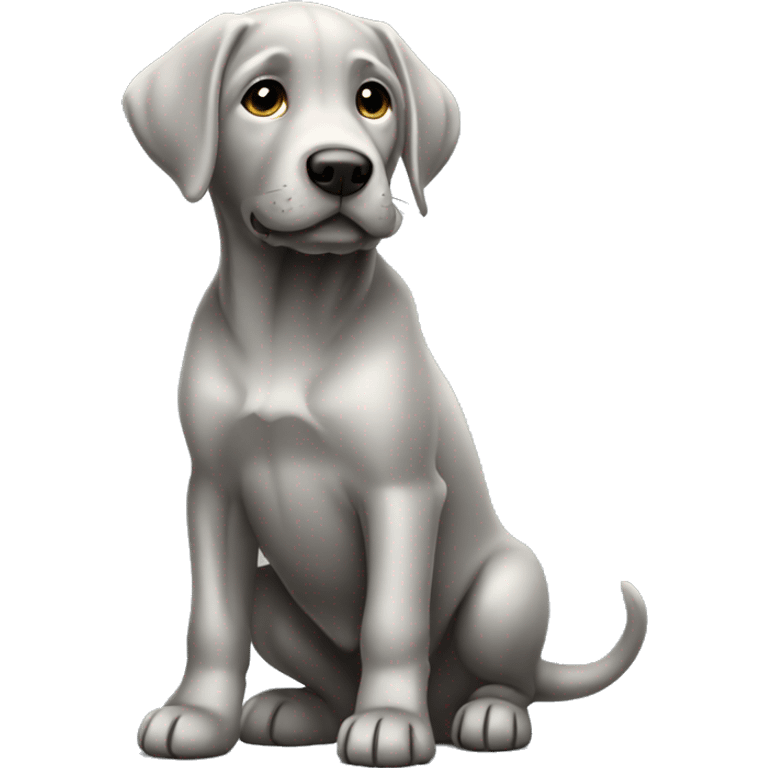 Silver Labrador puppy standing emoji