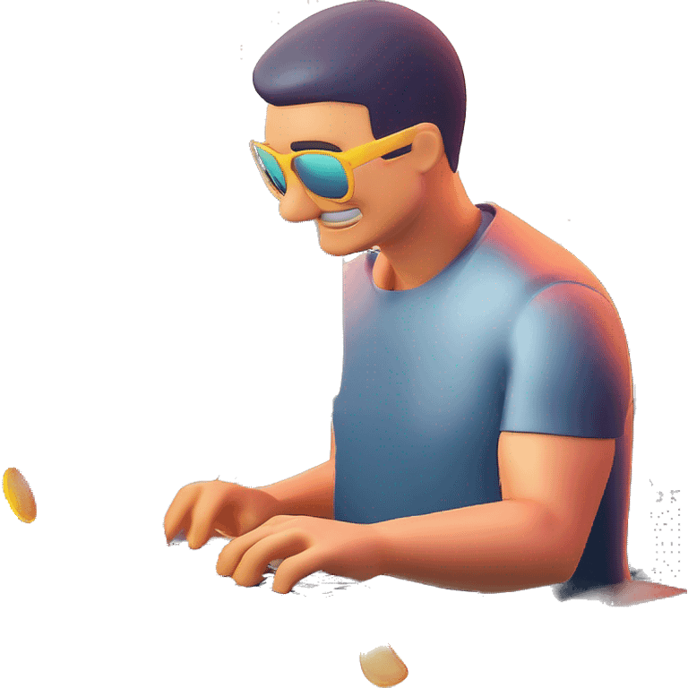 Man at the computer emoji