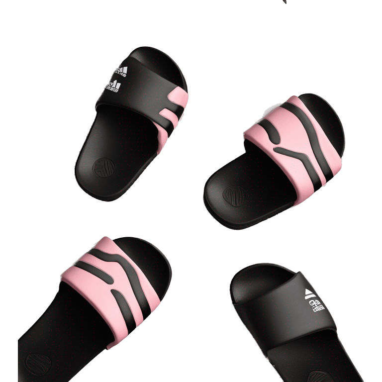 adidas adilettes sandals comfort pink cloud and black emoji