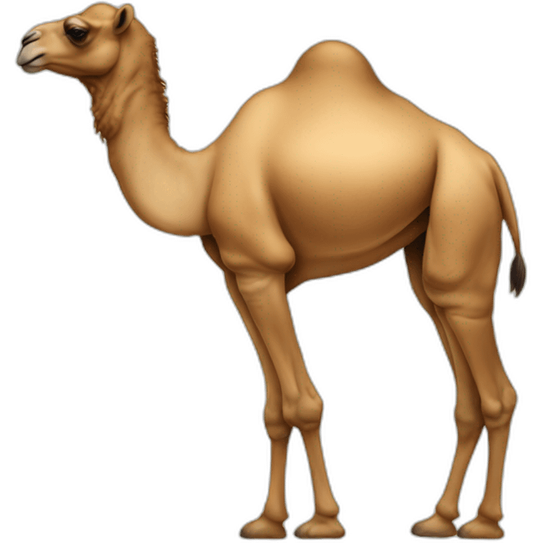 side view of camel body, with 5 humps on back emoji