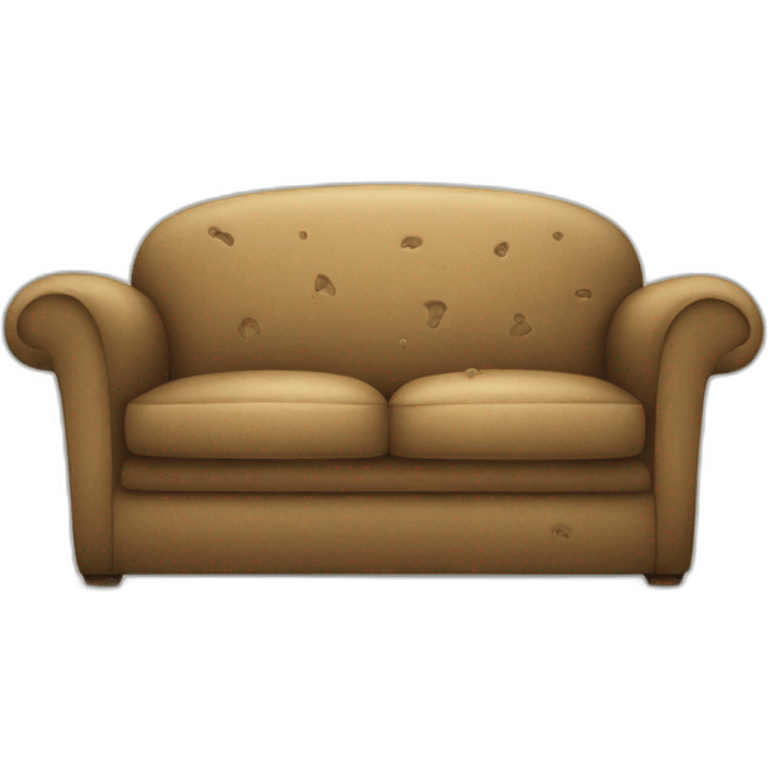 couch with dirty spots emoji