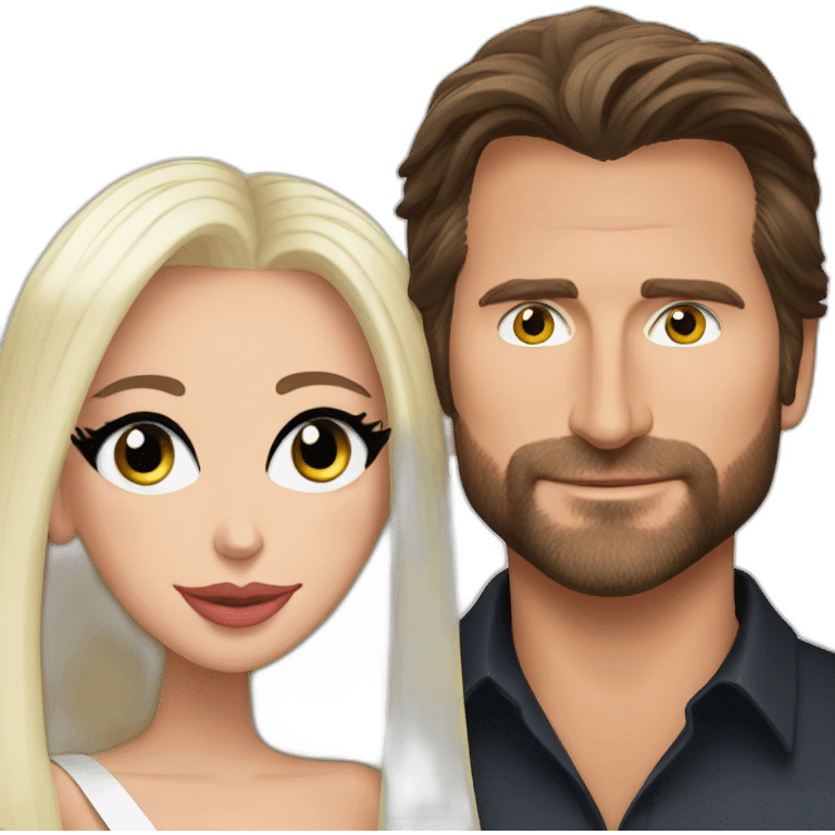 Lady Gaga et Bradley Cooper emoji