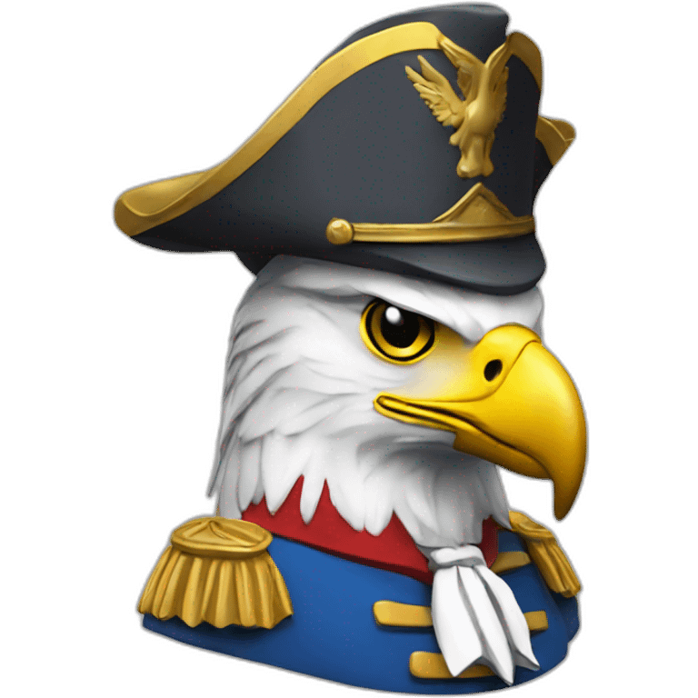 statue golden eagle with napoleon tricorne hat emoji