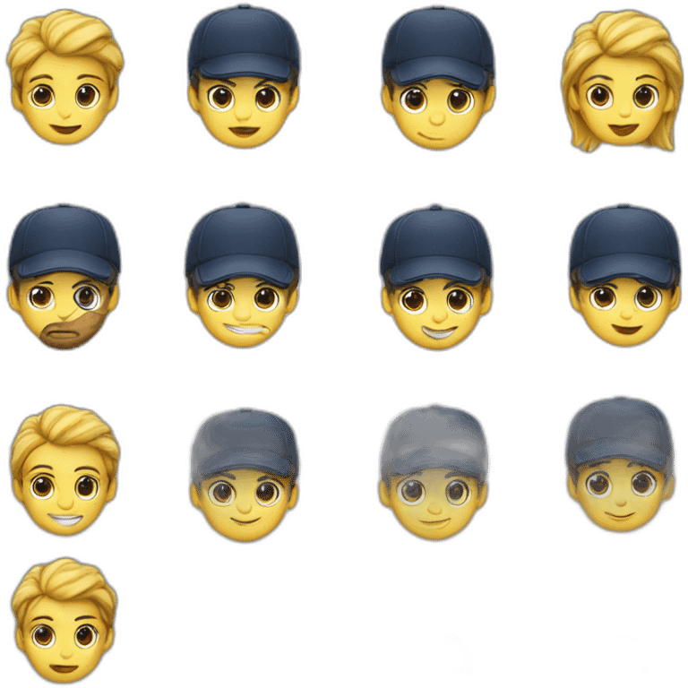 Garcon cheuveux coupe casquette emoji