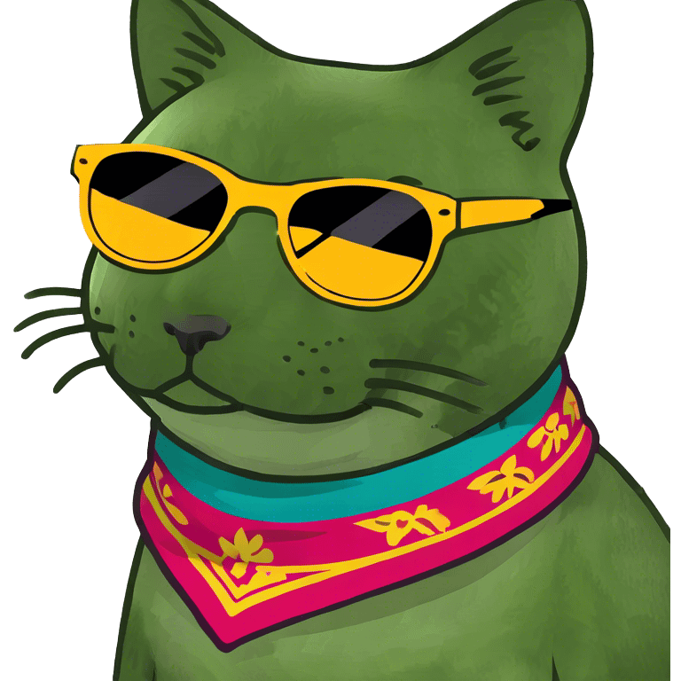 Cat with sunglasses emoji