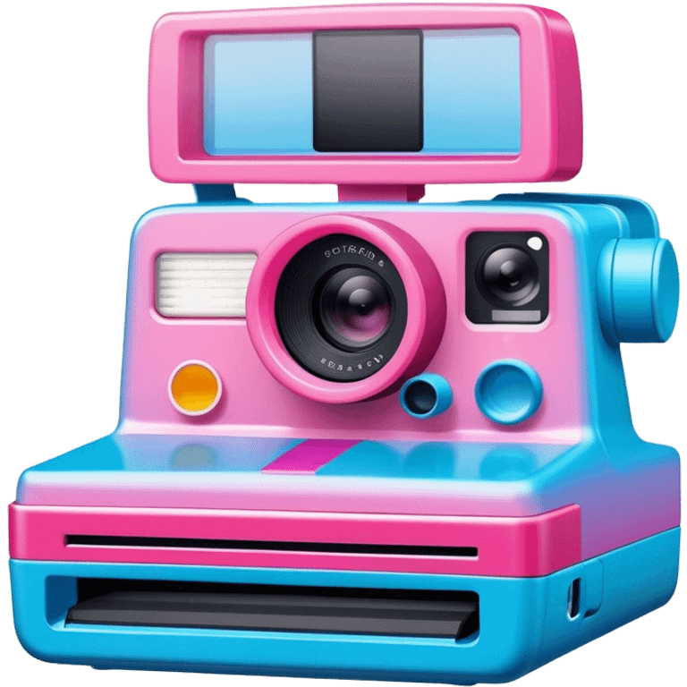 pink/blue gradient polaroid camera emoji