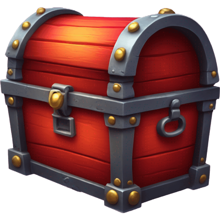 treasure chest red glowing neon emoji