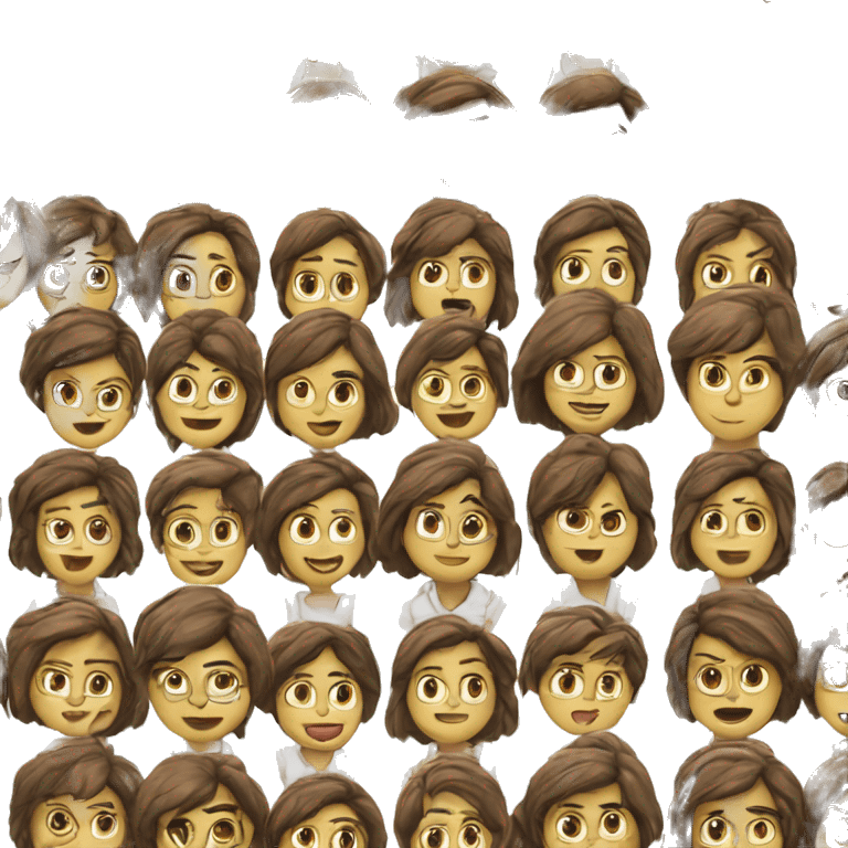 Girl who watch up in suspans emoji