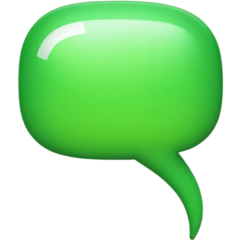 Green speech bubble like iPhone text messages  emoji