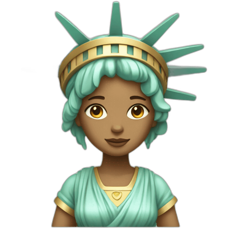 cute beige skin girl statue of liberty emoji