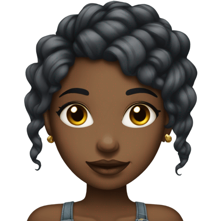 beautiful black girl with tattoos  emoji