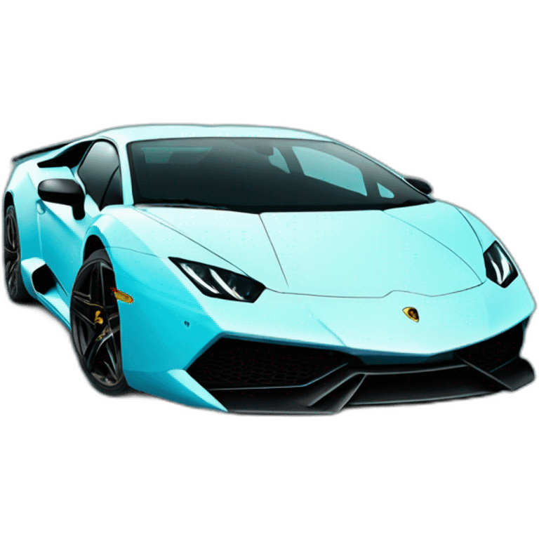 cyan and black gradient lamborghini emoji