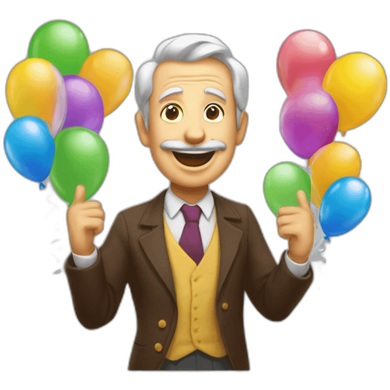 Monsieur qui fête son anniversaire emoji