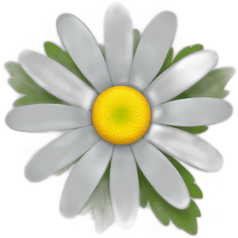 Silver daisy flower emoji