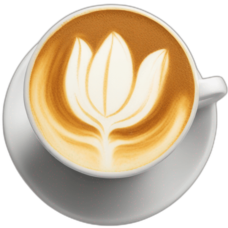 latte art tulip emoji