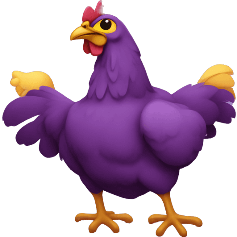 Pollo color morado  emoji