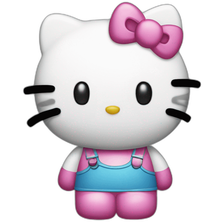 Hello kitty saying hi emoji