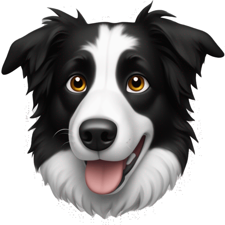 A border collie thats black and white emoji